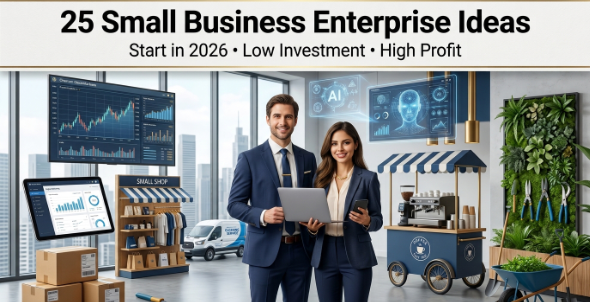 25 Small Business Enterprise Ideas to Start in 2026 with Low Investment and High Profit