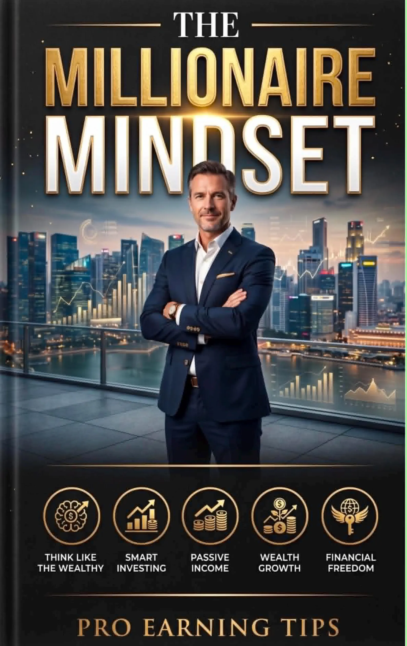 The Millionaire Mindset eBook cover - wealth building, smart investing and financial freedom guide by Pro Earning Tips