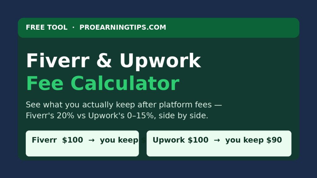 Fiverr & Upwork Fee Calculator — see what you keep after Fiverr and Upwork fees